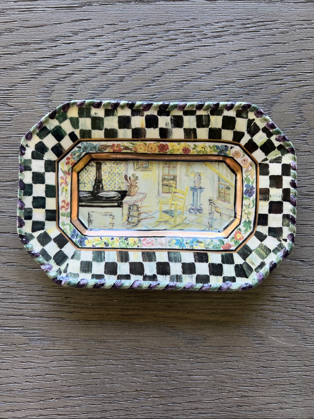 Mackenzie Childs 1993 Maclachlan Salad Plate 8" Second Edition